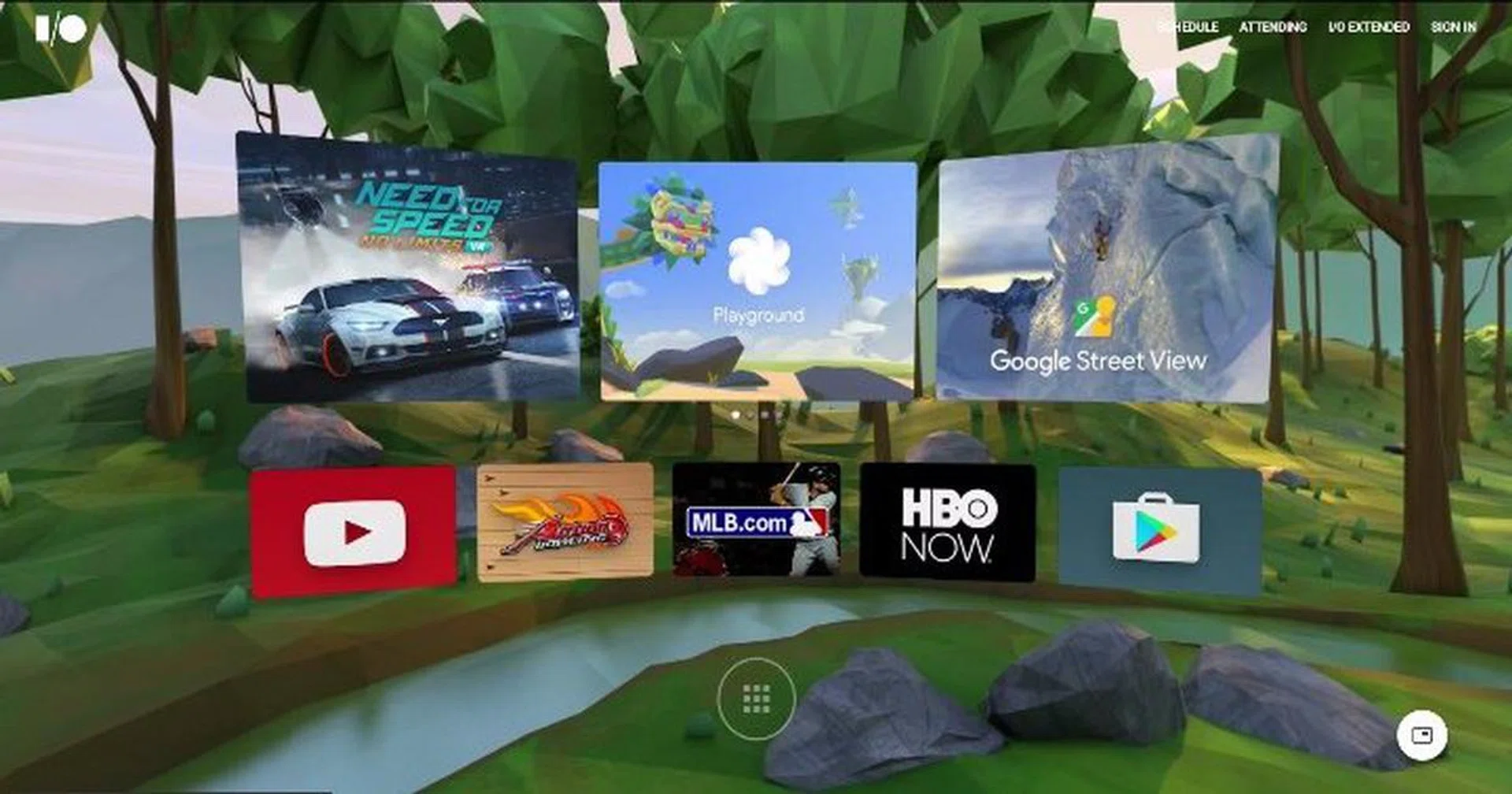 Here's screen grab from the I/O keynote where Google showed off what the Daydream Home could look like.