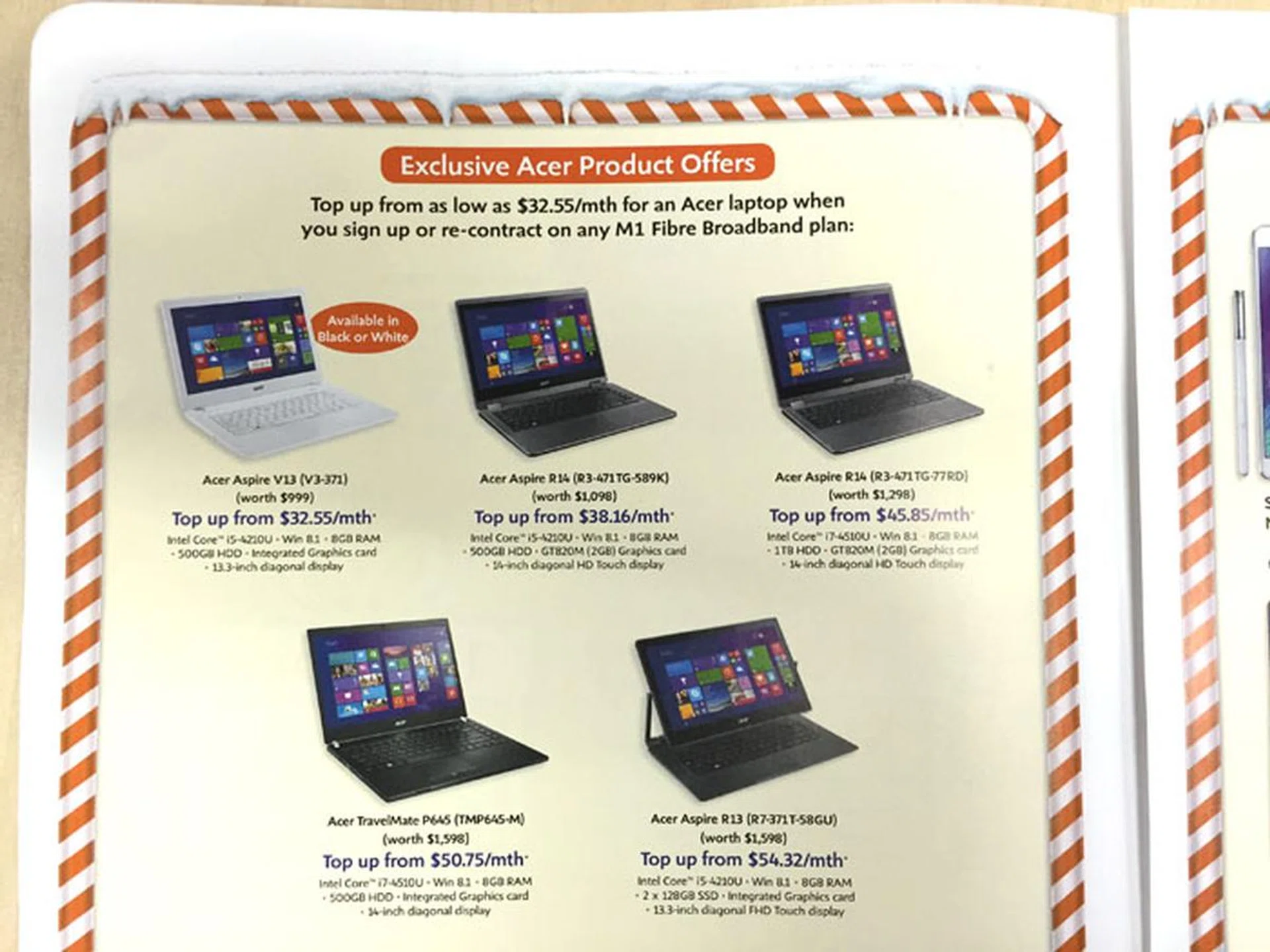 Sign up for any M1 fibre broadband plan, starting from as low as $29/month and top up for an Acer laptop.