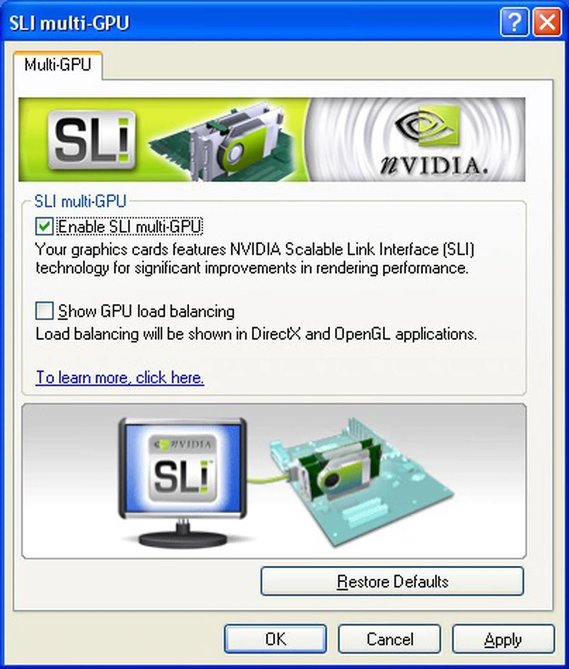 An updated and more decorated SLI tab.