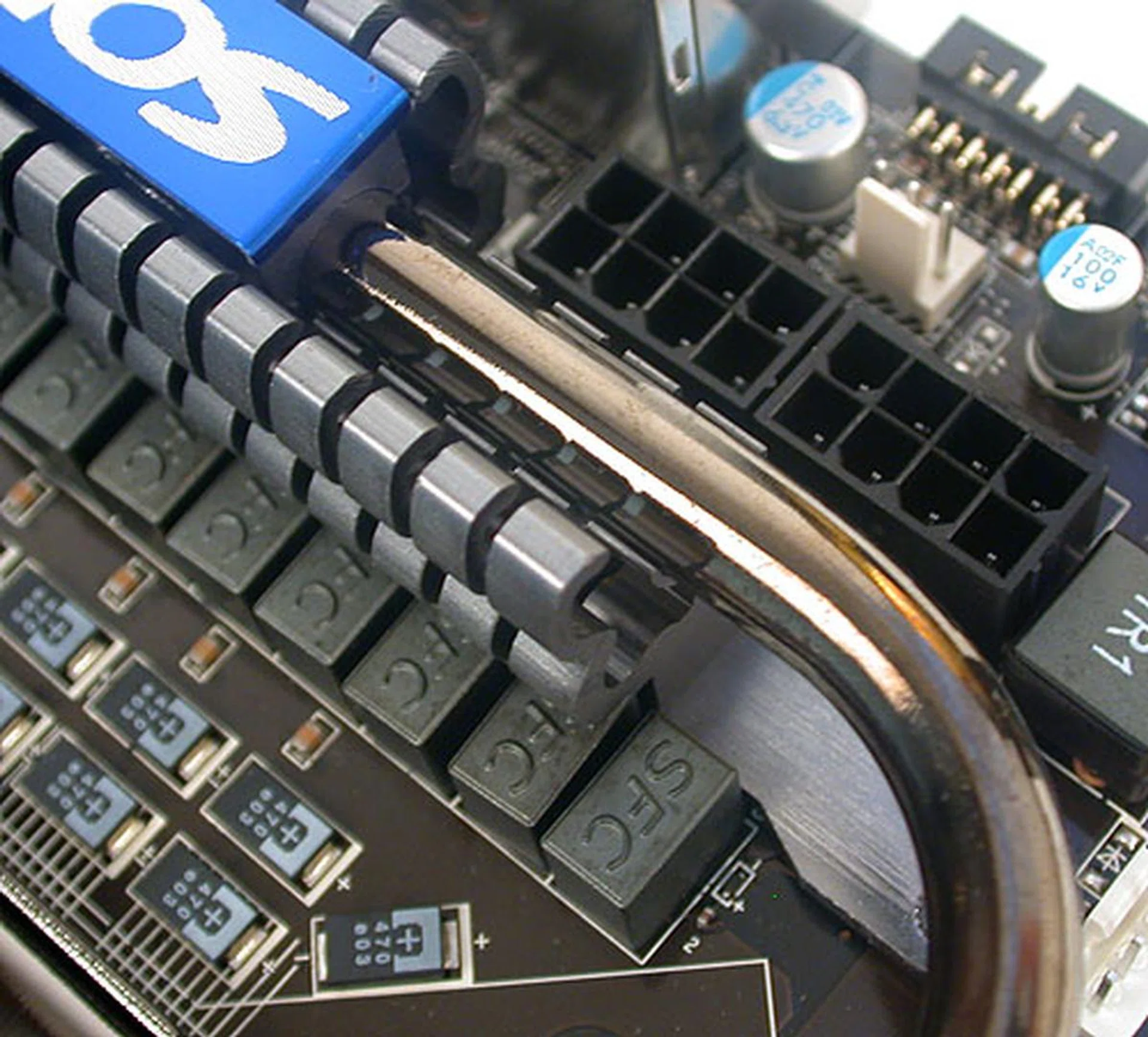 Like the Gigabyte board, there are two 8-pin 12V ATX power connectors for additional power.