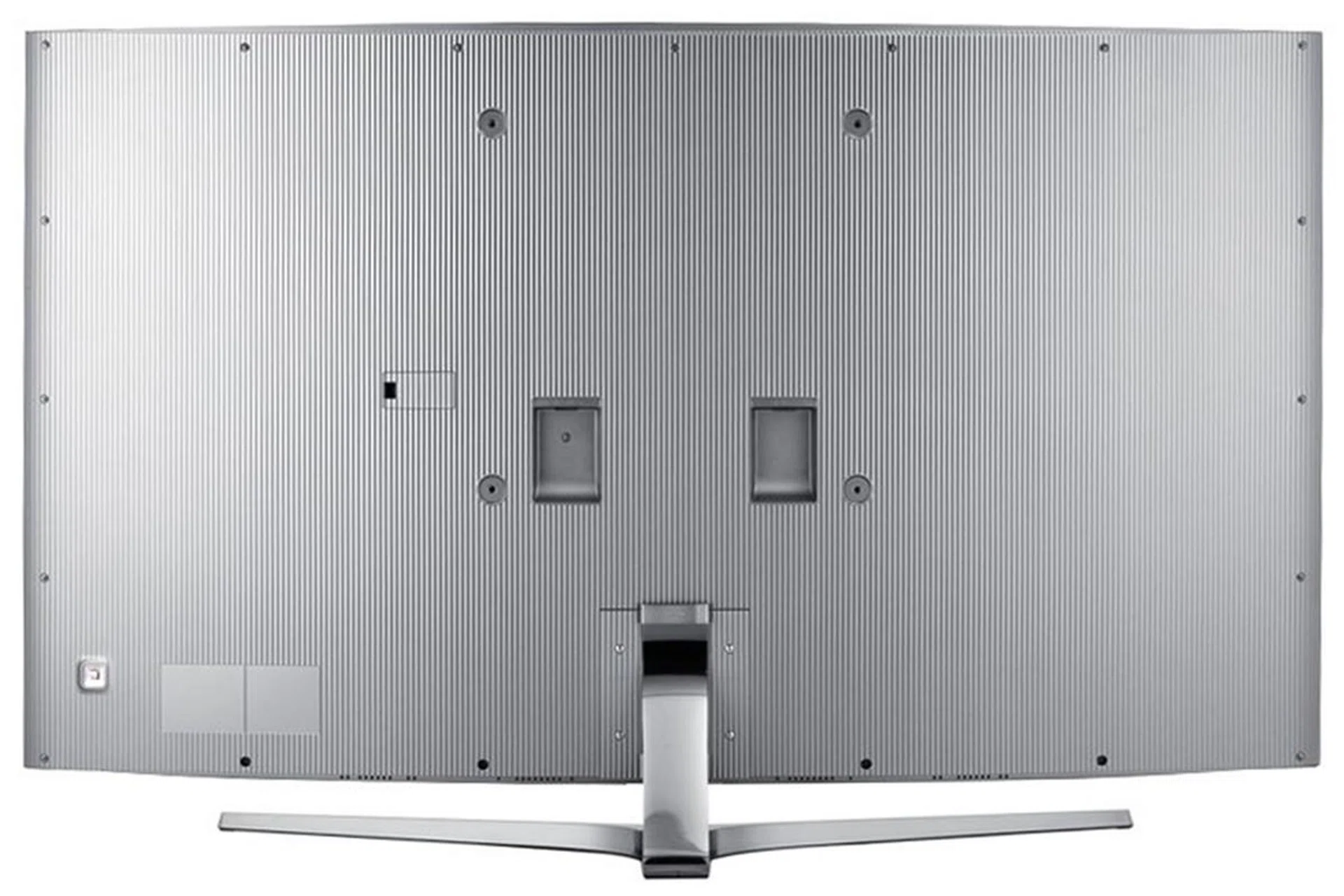 The shirring pattern on the JS9000 starts at the side of the TV and covers the entire back.