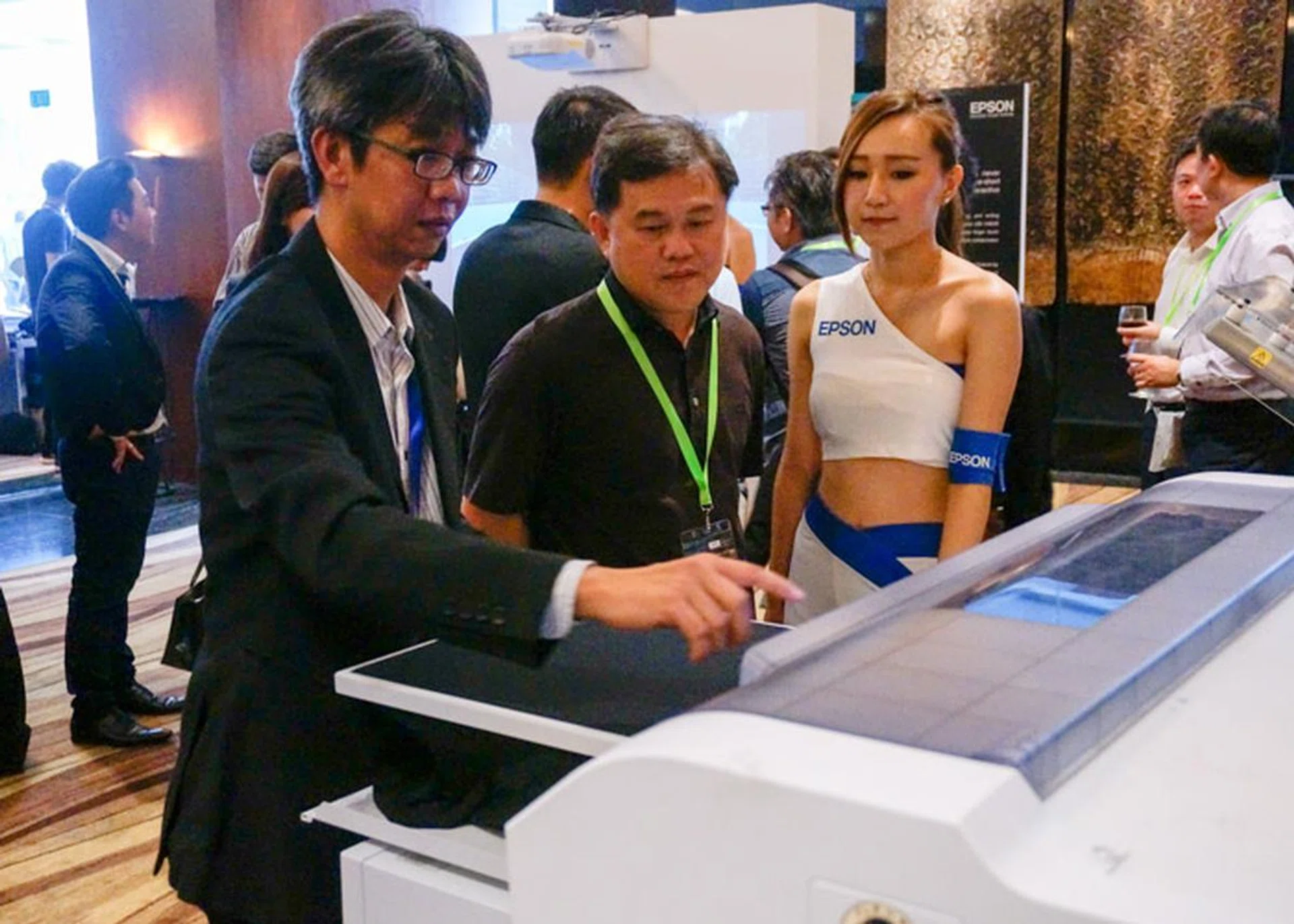 Visitors were taken through how the printer works.