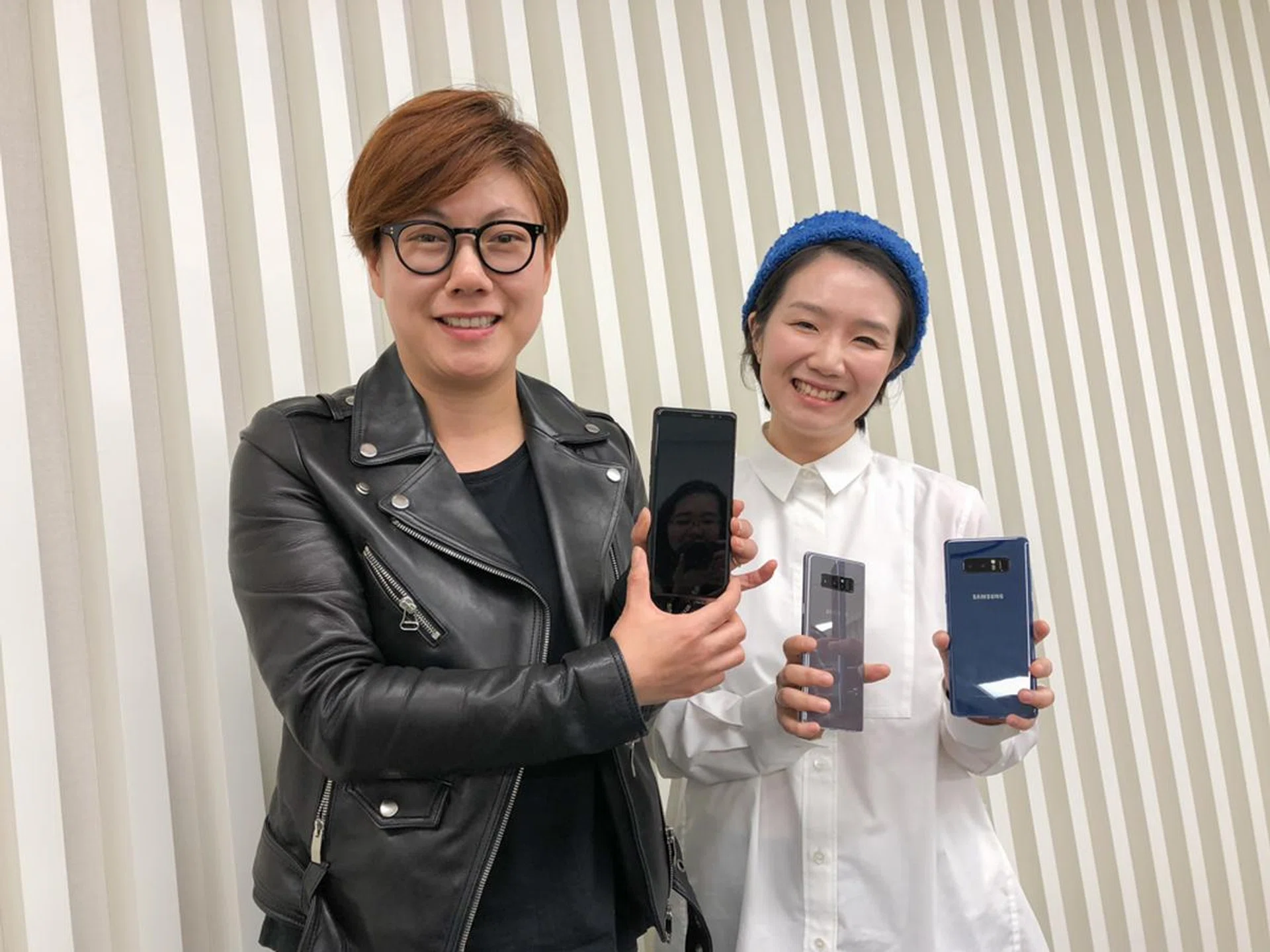 From left to right: Jiyoung Lee, Product Designer, and Sae-Hee Lee, CMF (Color, Material and Finish) Designer.