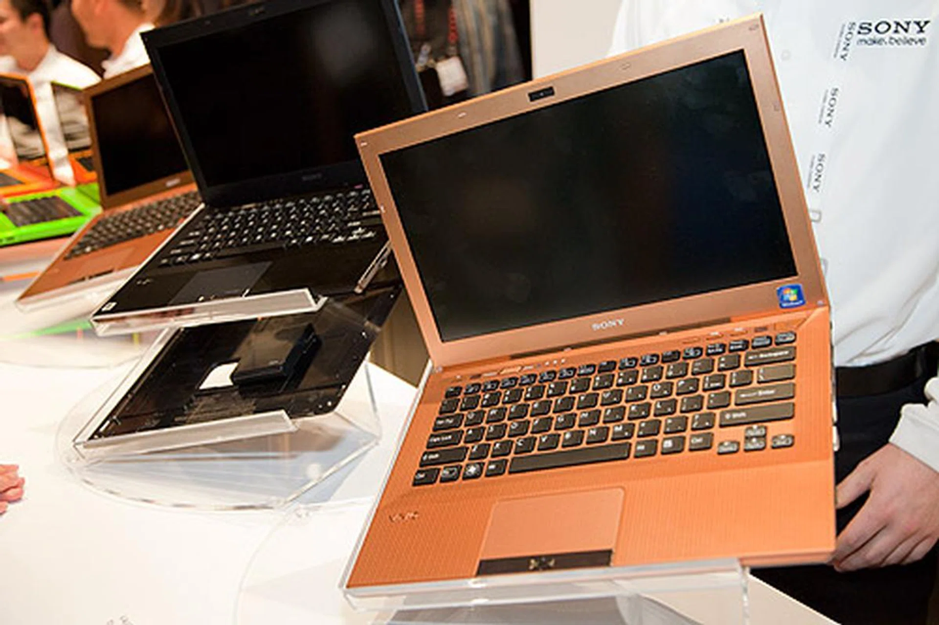Some of the new Sony VAIO concept notebooks for 2011. These new designs will come with the new Intel 2nd generation Core processor (Sandy Bridge).