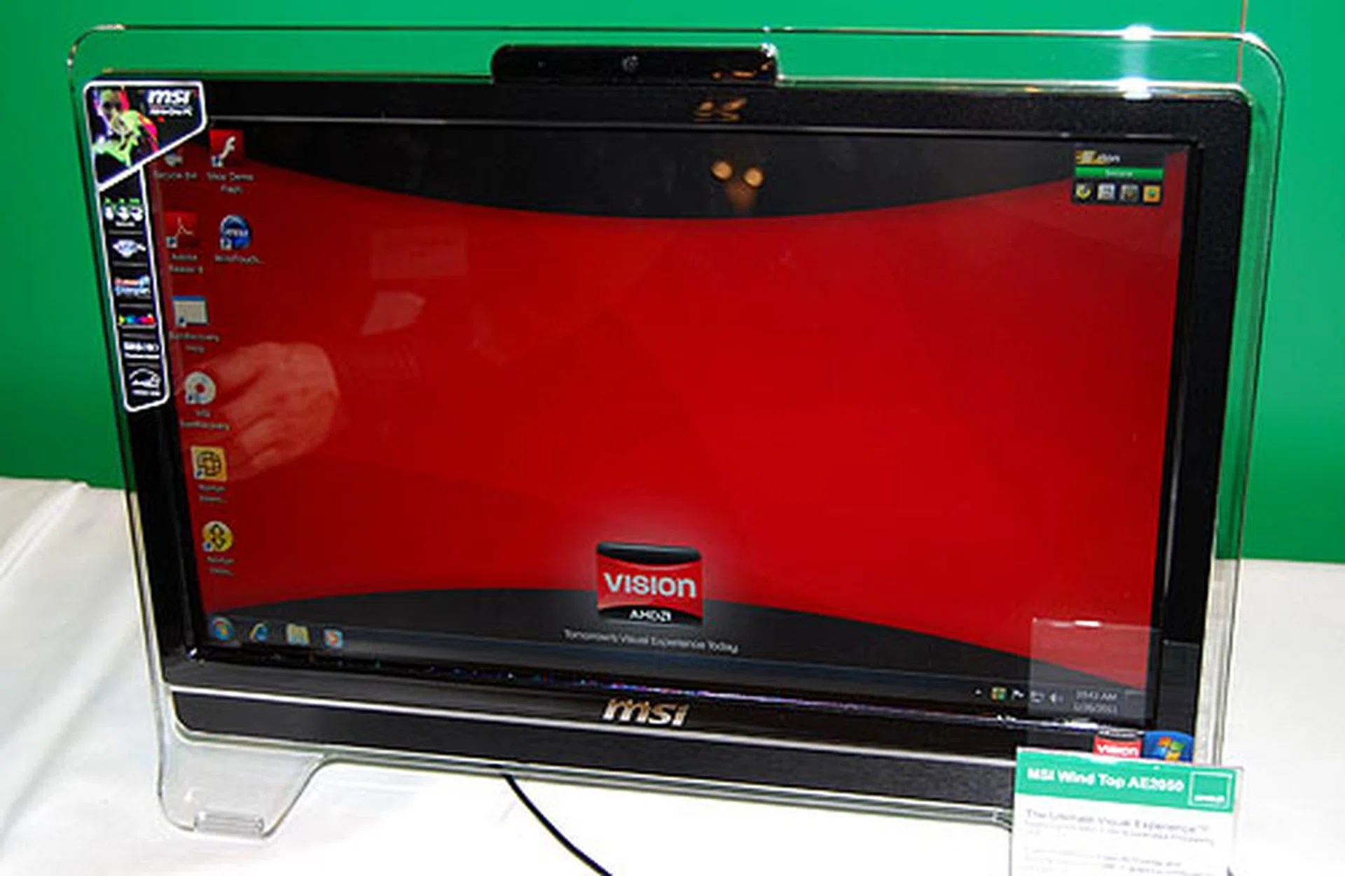 As shown at CES, MSI's Brazos based Wind Top, the 20-inch AE2050.