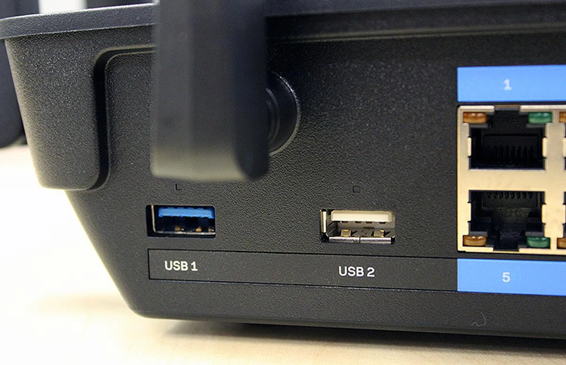 USB 3.0 and USB 2.0 ports let users connect printers and external storage devices for print and file sharing.