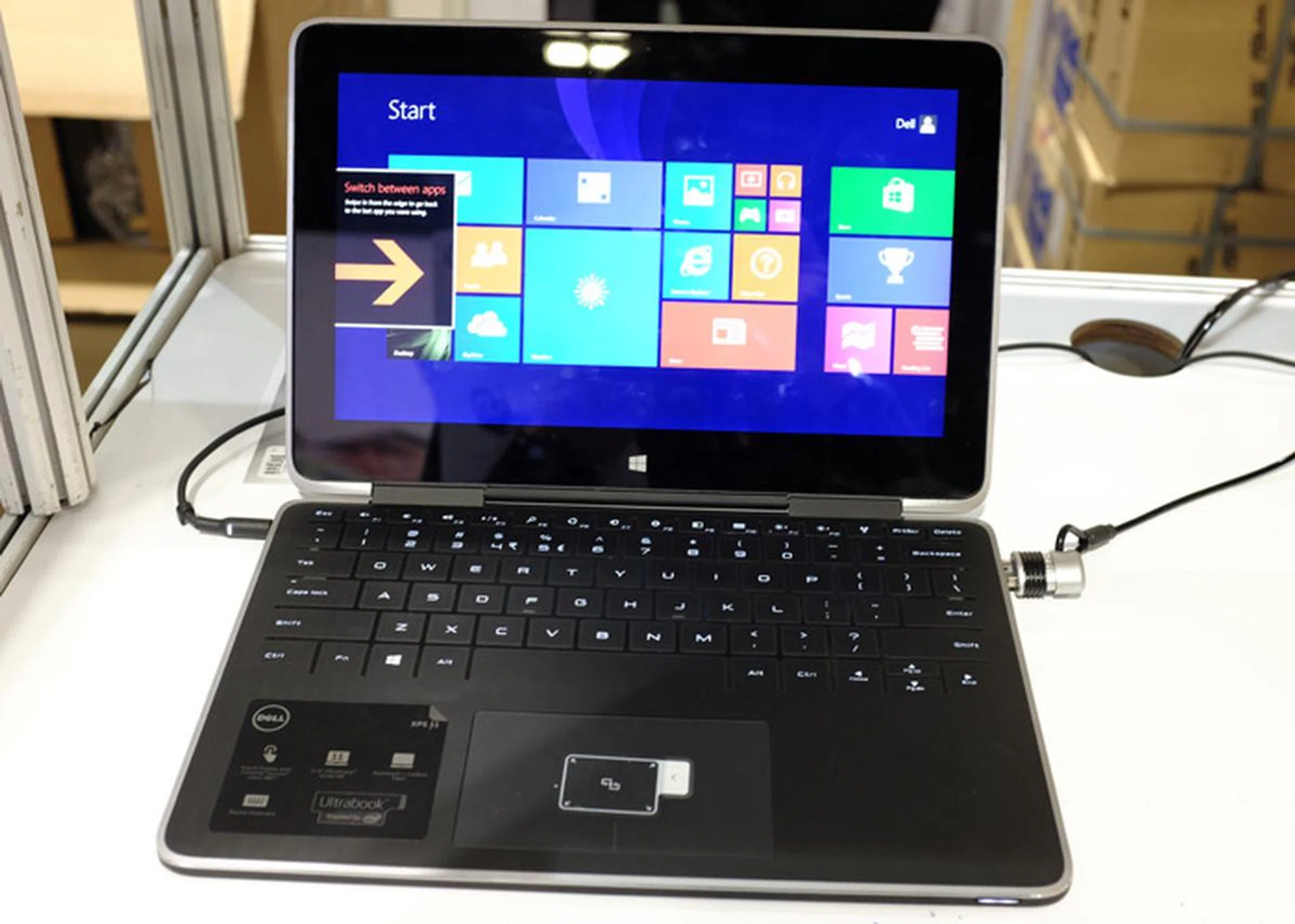 The 11.6-inch Dell XPS 11 has a 360-degree hinge that lets it flip into a handy tablet mode. Despite its diminutive size, it has an ultra high-res QHD 2,560 x 1,440-pixel resolution display. This model has a Core i5-4210U processor, 4GB RAM, and a 128GB SSD. Going for $1,999.