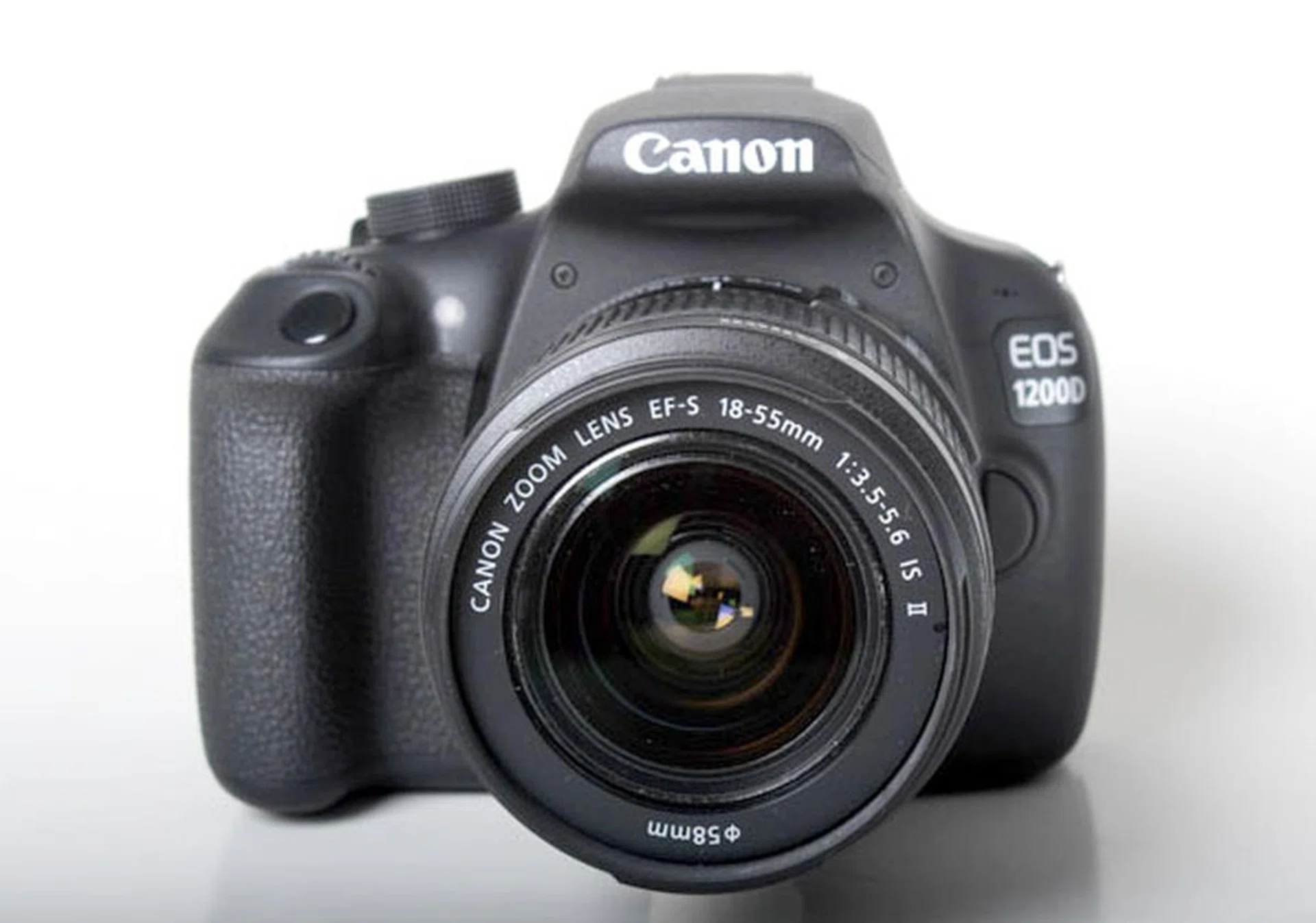 The EOS 1200D has a deep handgrip that makes for easy handling.