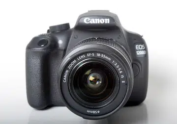 The EOS 1200D has a deep handgrip that makes for easy handling.