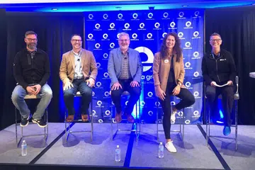 Expedia Group research leads. Left to right: Chris Matthews (Hotels.com), Adam Smolinski (Expedia Group), Karl Steiner (Vrbo), Rachael Wussow (Hotwire), Tammy Snow (Expedia Group). Image source: Expedia Group