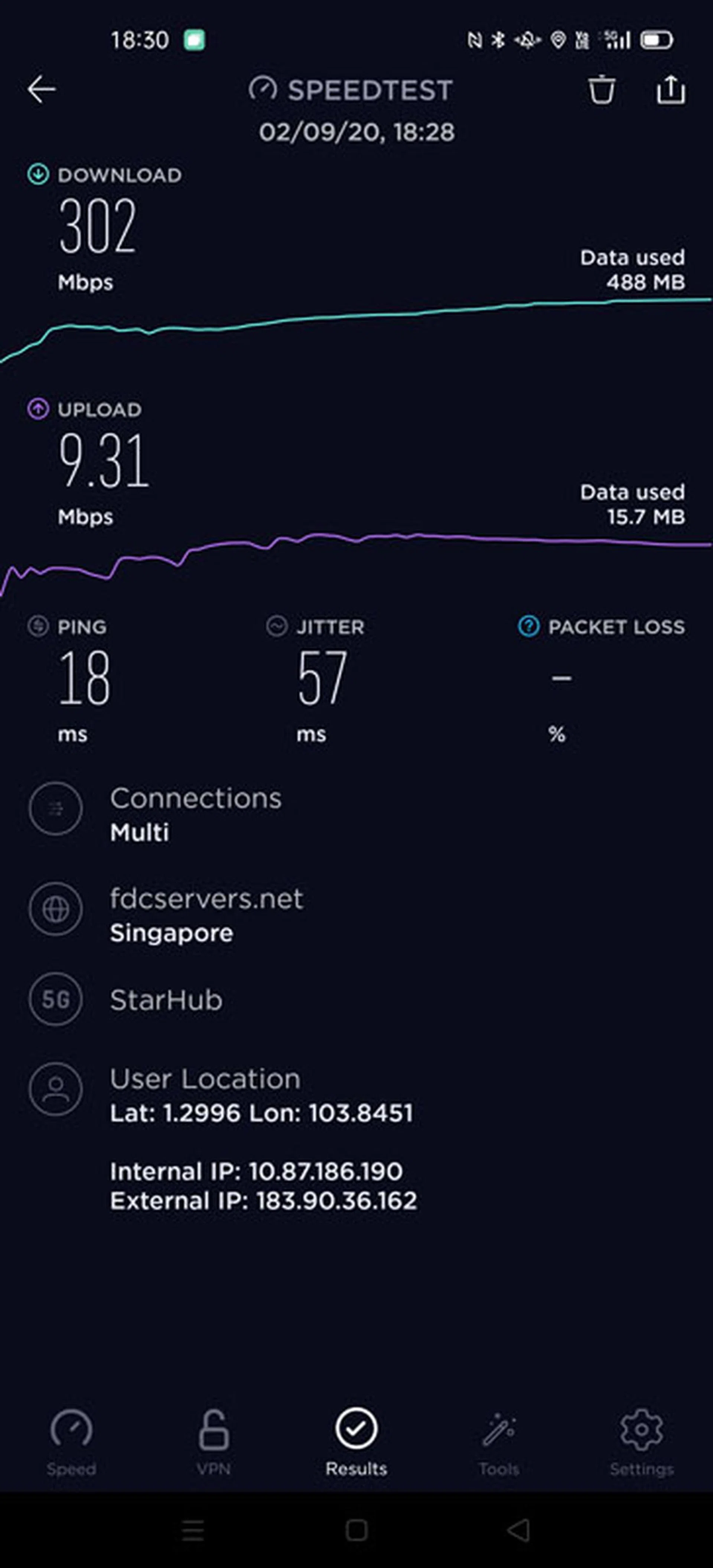StarHub 5G Test 2.