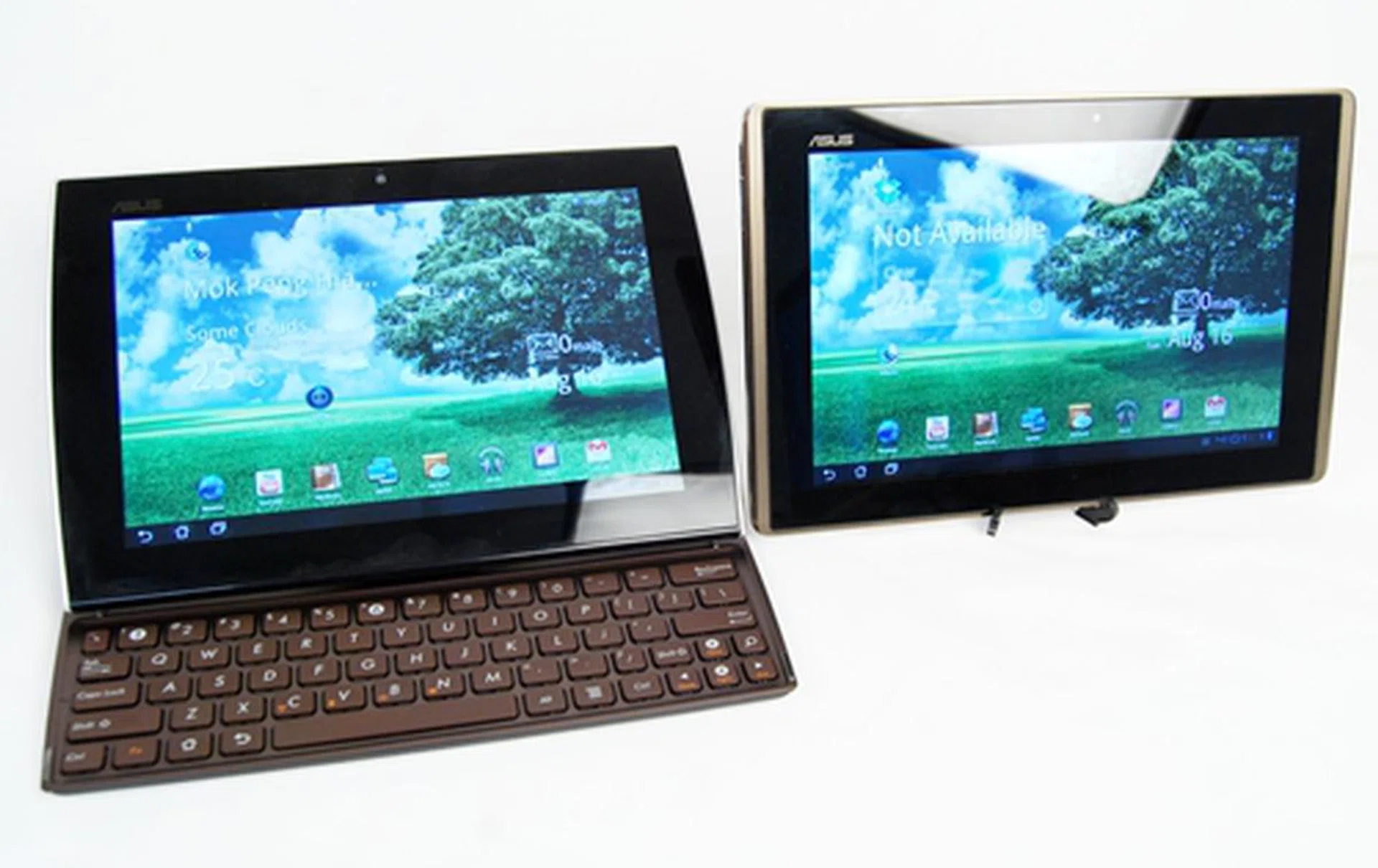ASUS' line of Eee Pad tablets are nothing short of spectacular for introducing innovative products such as the ASUS Eee Pad Slider (left) and Eee Pad Transformer (right).