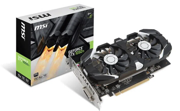 MSI GeForce GTX 1050 Ti 4GT OC
