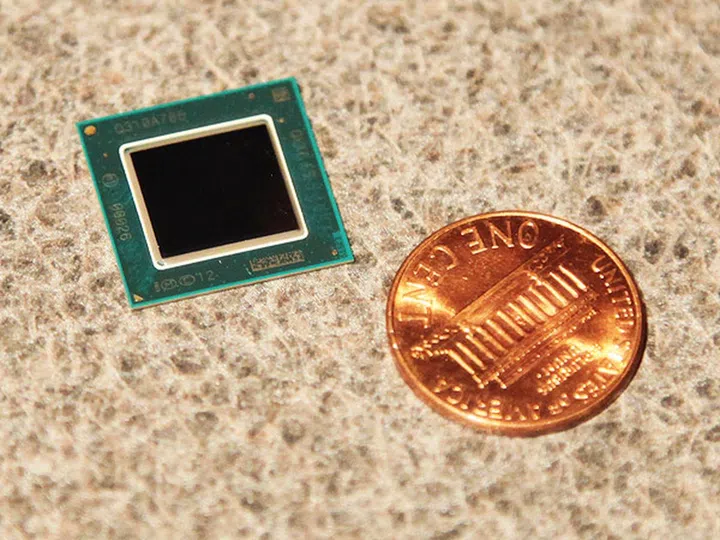The Intel Atom Z3000 processor is only as big as a penny.