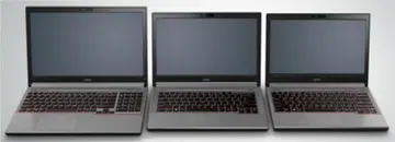 Top to down: the Lifebook E733, E743, and E753.