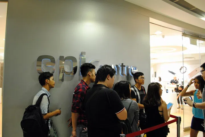 This is just the head of the line at epicentre ION Orchard, which formed yesterday at 6am!