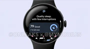 The sleep tracking feature on the Google Pixel Watch 5.