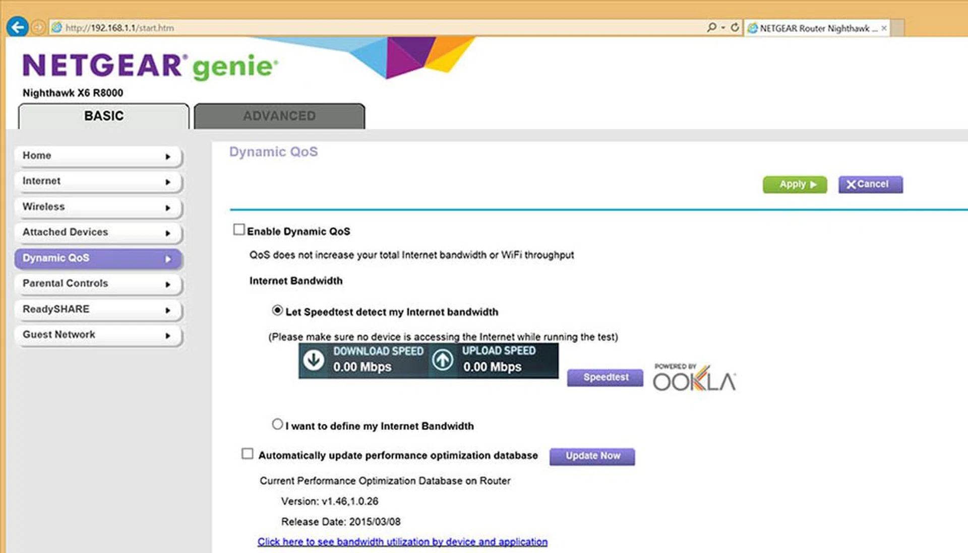 One thing that we don't like about the Genie setup user interface is its all or nothing QoS implementation.