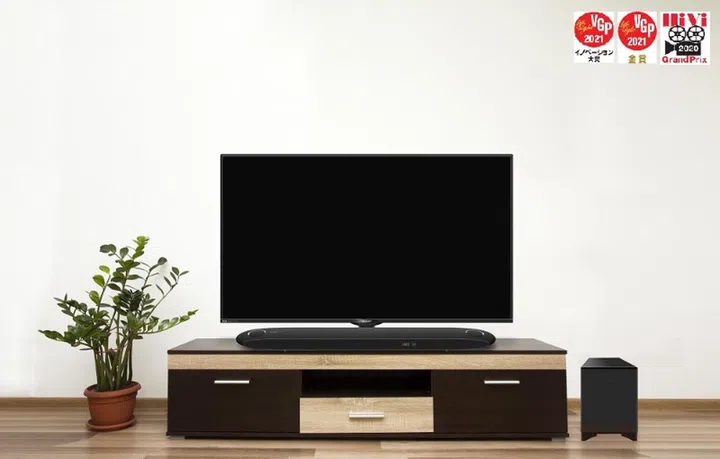 Sharp says their new soundbar is the first to support audio formats used in 8k broadcasting. Image courtesy of Sharp. 