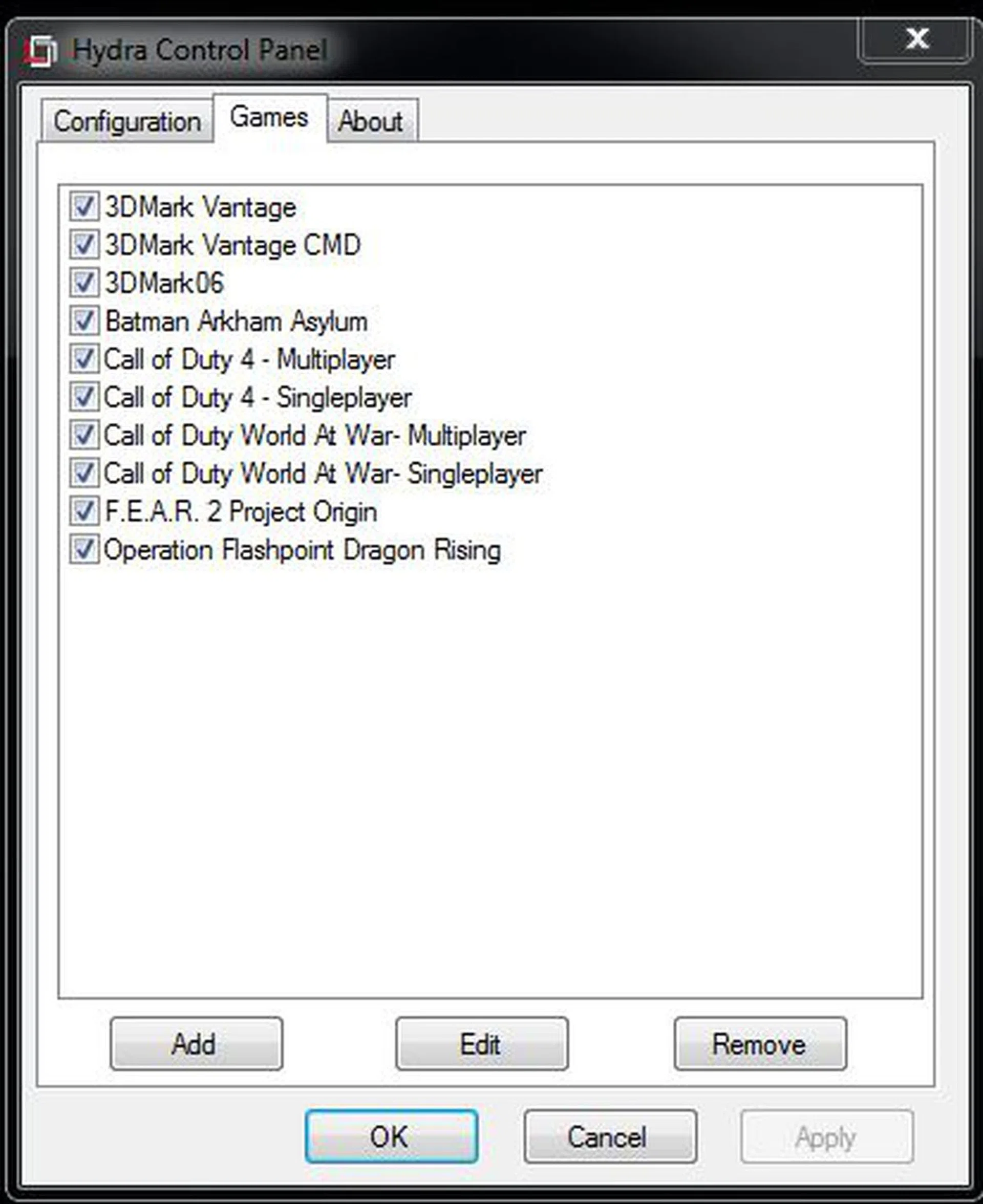 For mixed mode aka a NVIDIA GPU with an ATI GPU, these are the few supported applications. This list changes depending on the installed combination of graphics cards.