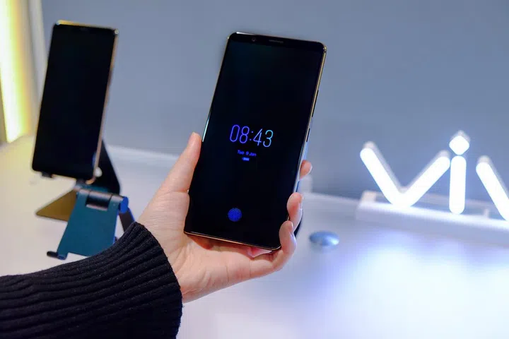 Vivo's in-display authentication feature on a smartphone.