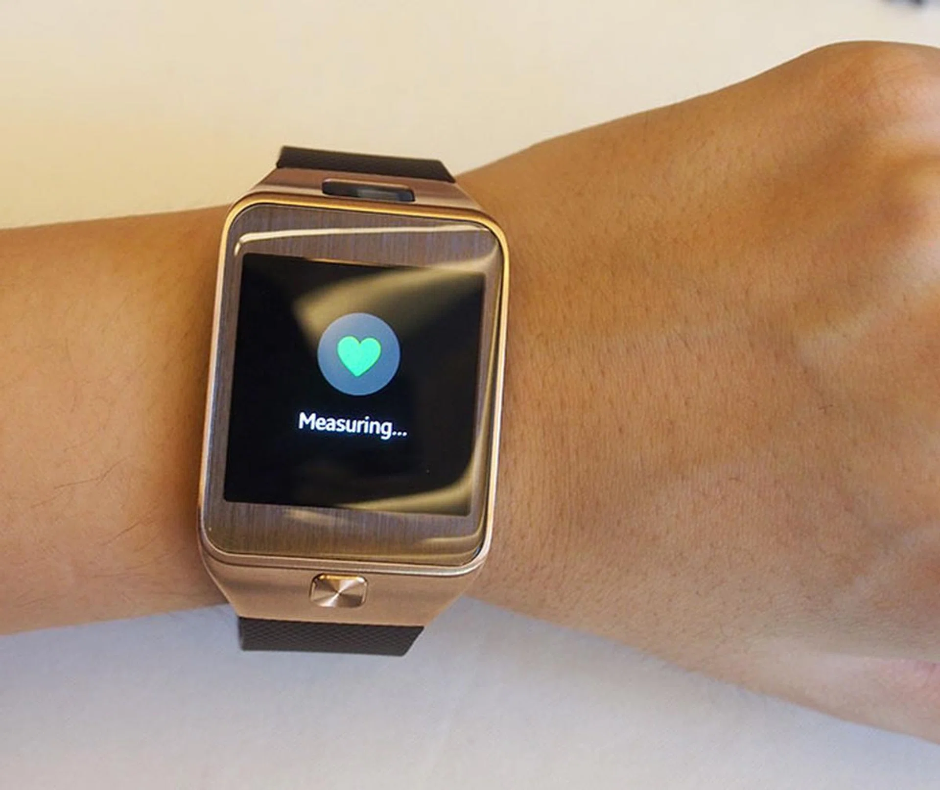 A new heart rate sensor is built into the rear of both watches. It takes just a few seconds to get a reading...