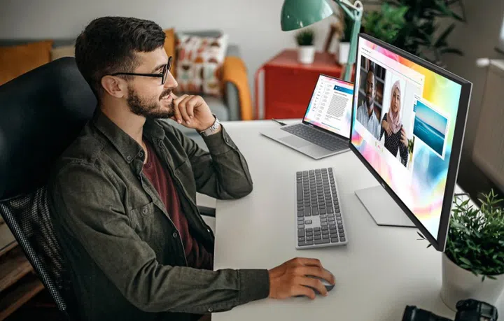 The S2722QC is a 4K display using USB-C connectivity. Image courtesy of Dell.  