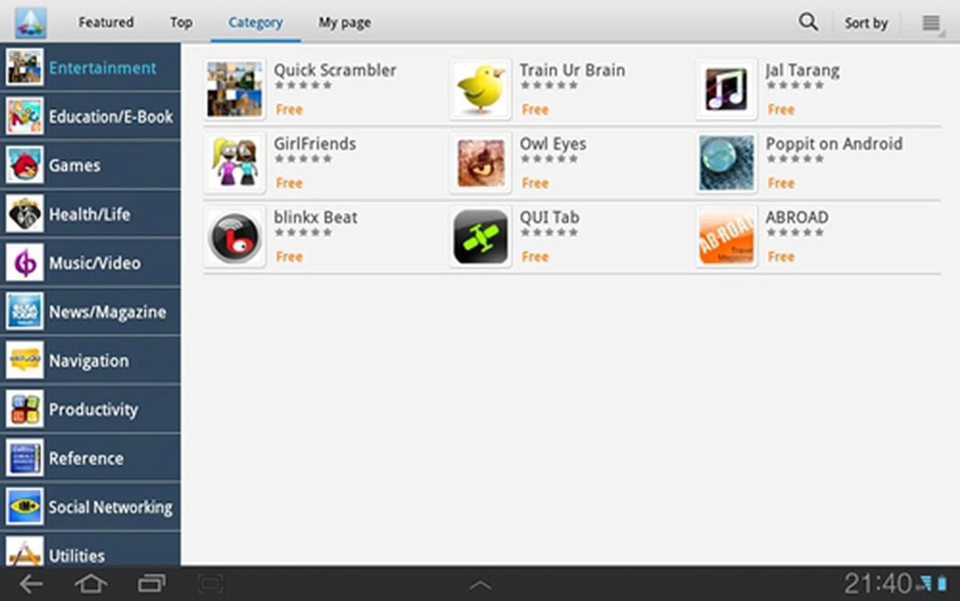 Besides the Android Market, Samsung has its own app store, known as Samsung Apps. The apps that are found here are optimized for use on Samsung mobile devices. 