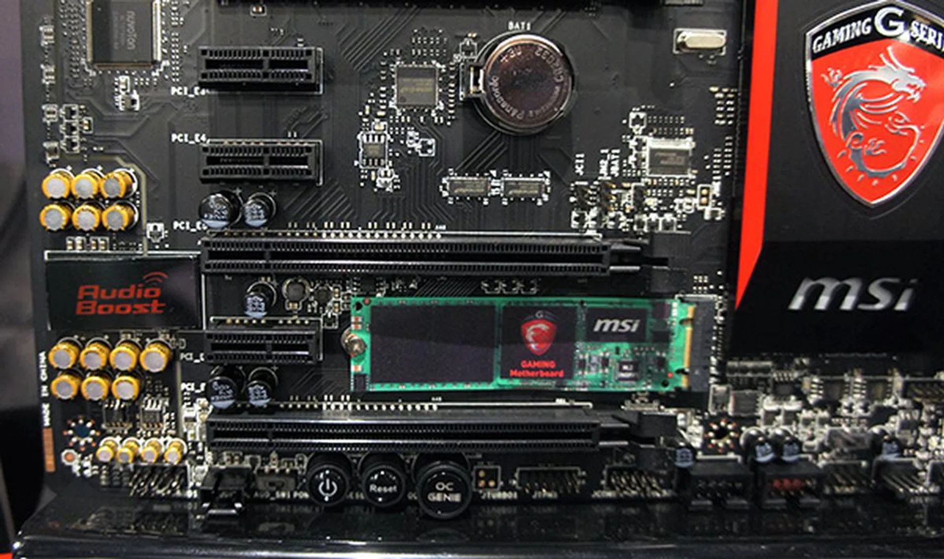 All Gaming series motherboard will also support the new M.2 interface for faster storage performance. This new interface supports up to 1GB/s (8Gbps) transfer speeds for a healthy boost over SATA 6Gbps.