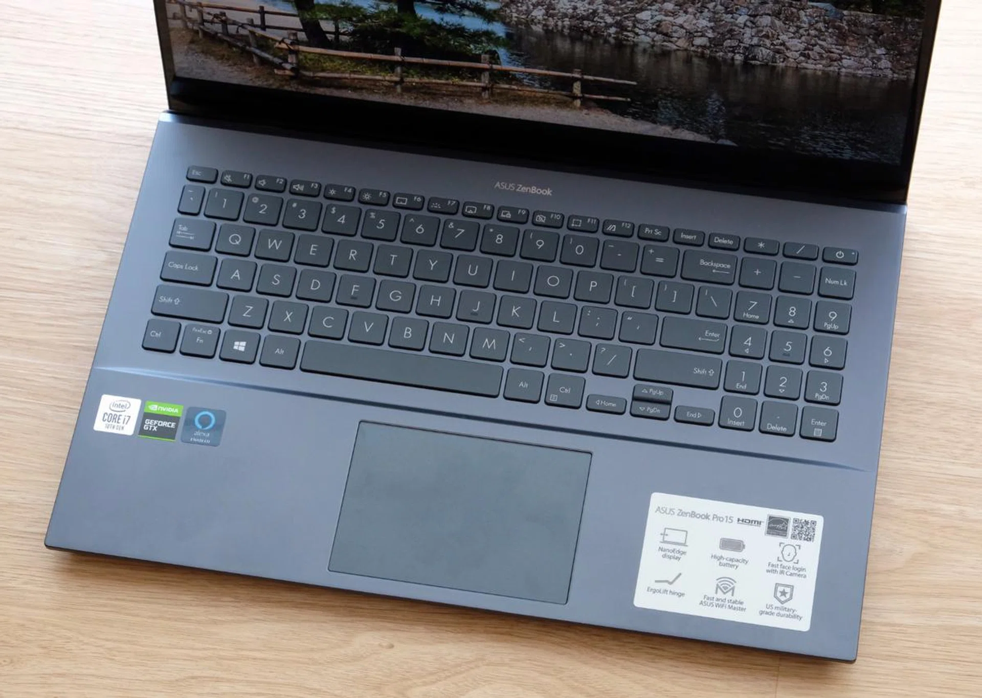 The keyboard and trackpad are pleasant items. 