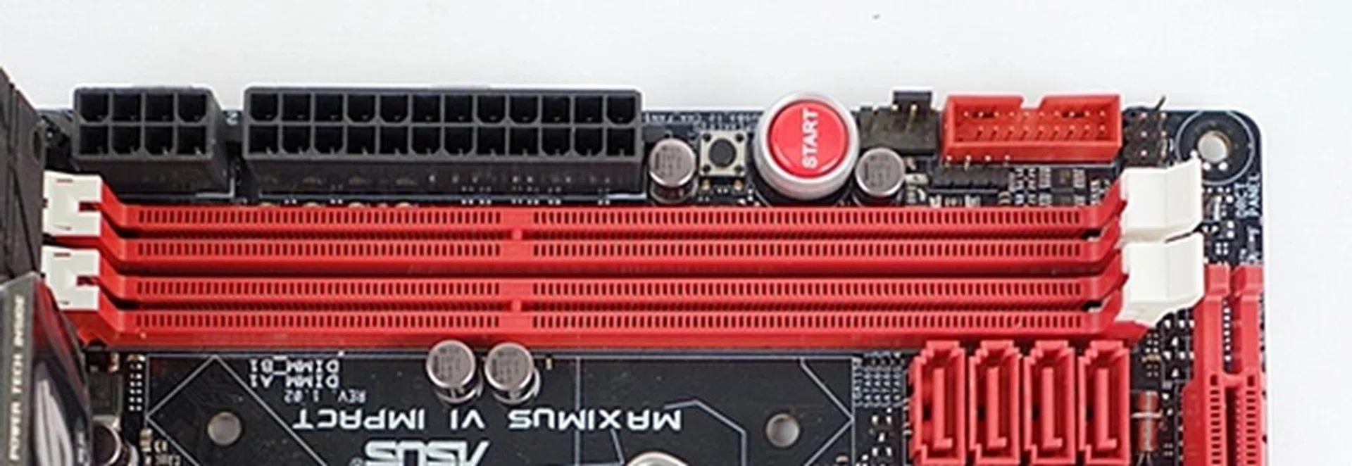 The pair of DIMM slots that support DDR3 memory modules that's rated up to 3000MHz.