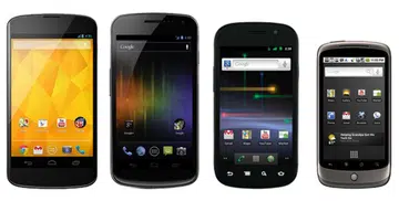 The four generations of Nexus phones.
