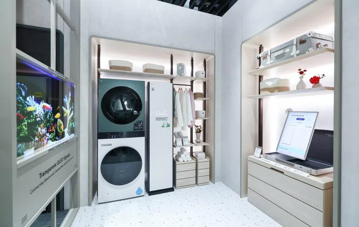 The LG Objet Collection WashTower makes cleaning clothes simple. Image source: LG.