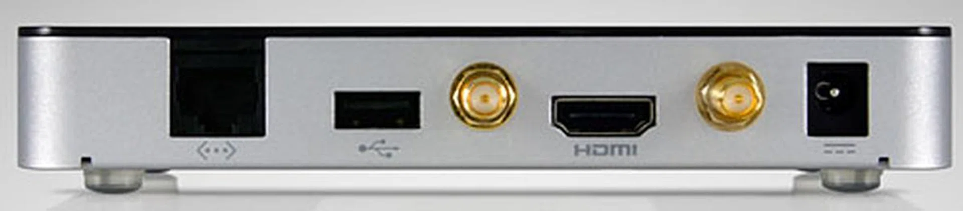 HDMI is the only A/V output you'd get. A USB port is present for you to connect a USB mouse or keyboard.
