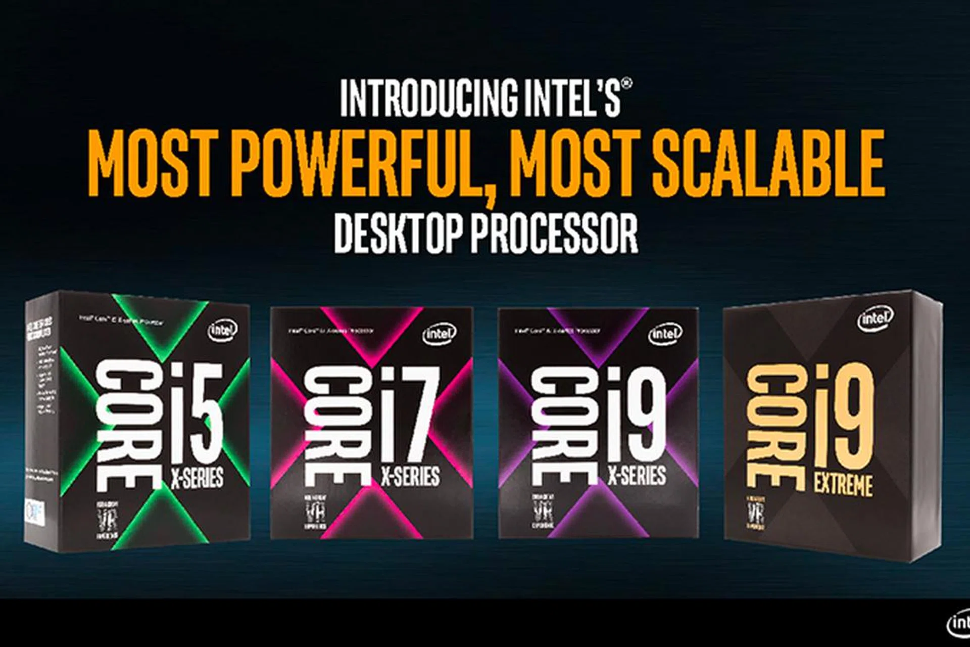Intel's new Core X family includes everything from affordable 4-core chips to monstrous 18-core processors. (Image Source: Intel)