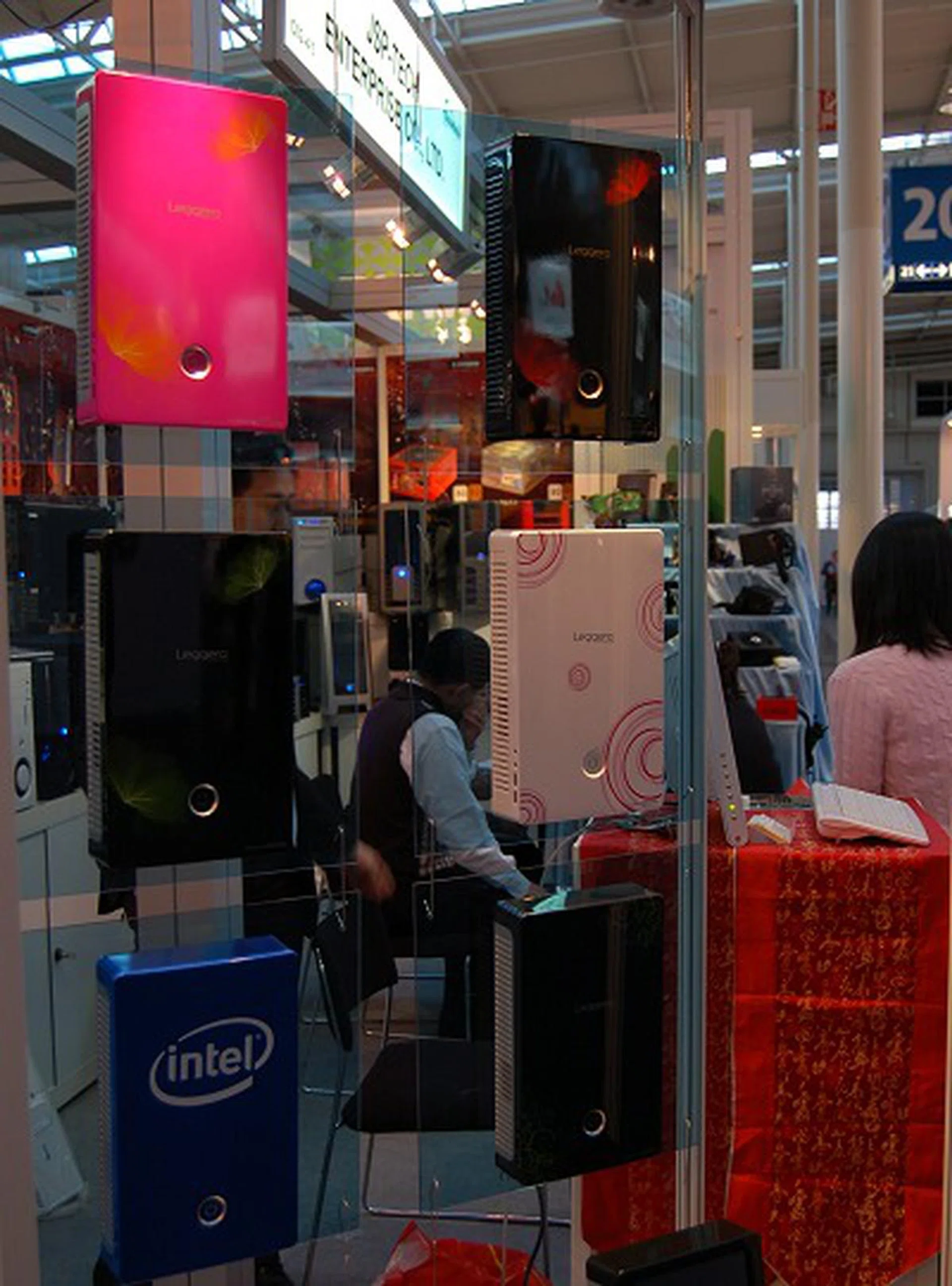  JSP-Tech had this interesting display of Wall PCs under the Ezcool branding. It's not much besides a slim case mounted on the wall, but just naming and selling them as such, is sure to garner them some business just for trying to be different. Of course, we doubt the idea is practical in our opinion.  