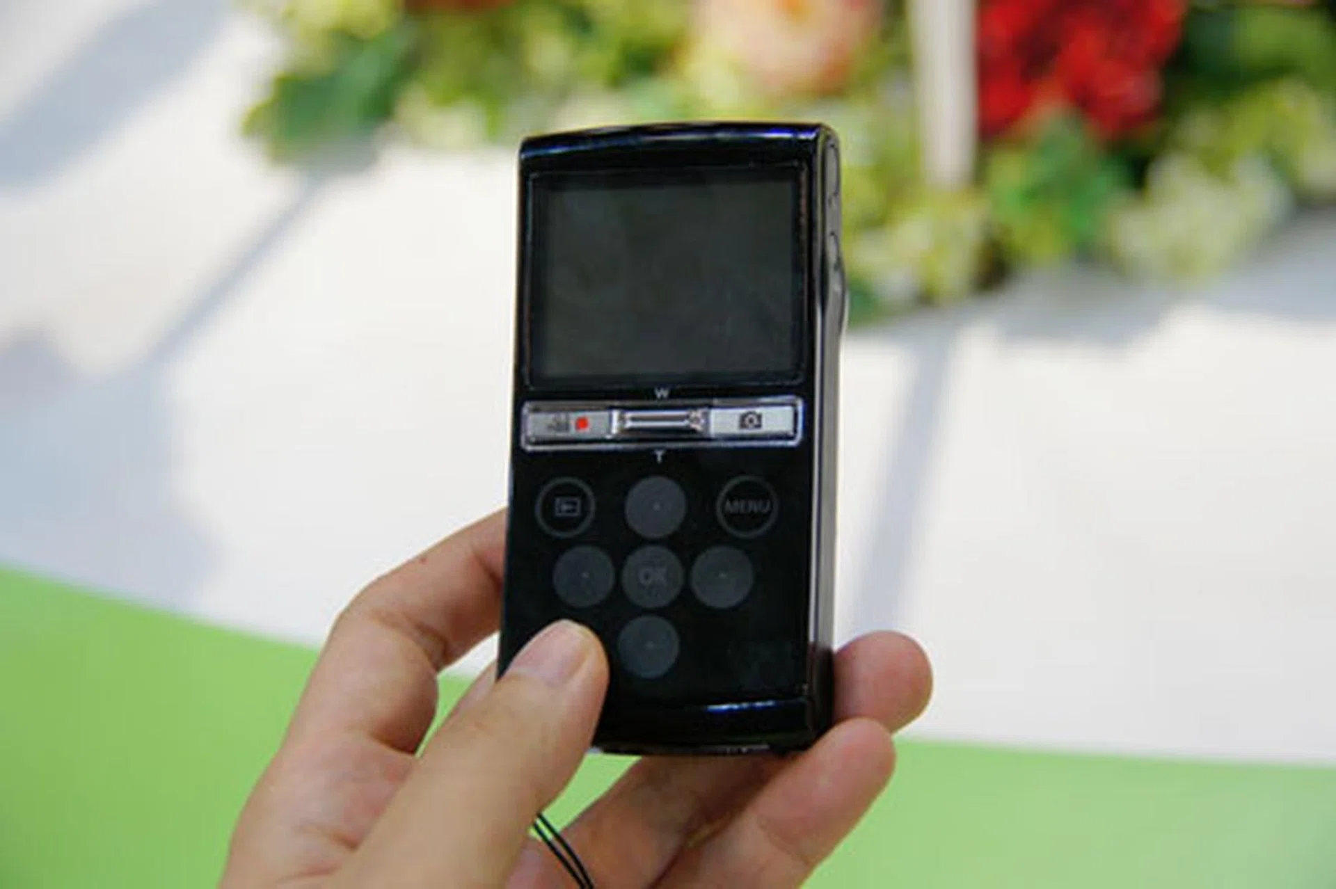 Large screen occupies half of the back.