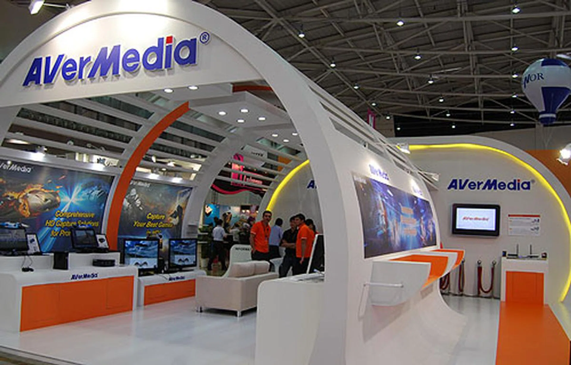 AVerMedia's booth is all about devices for capturing, watching and streaming media and content. 