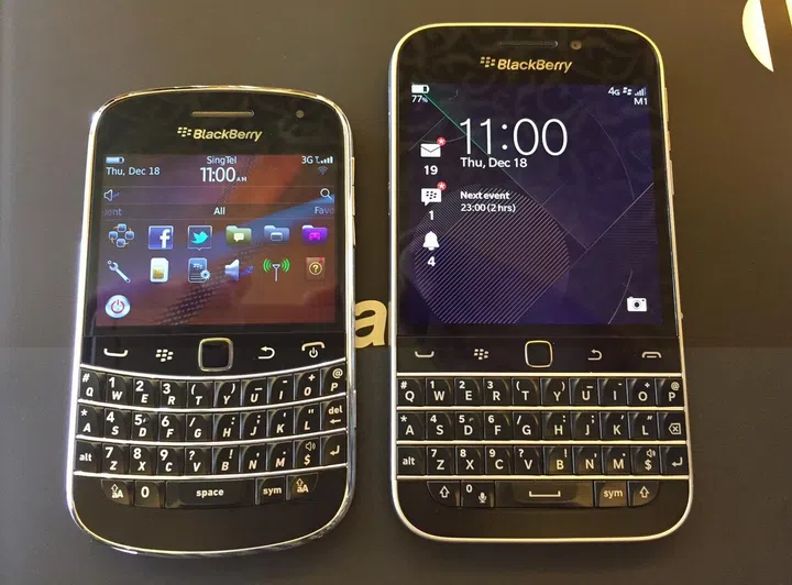 The BlackBerry Classic and BlackBerry Bold 9900.