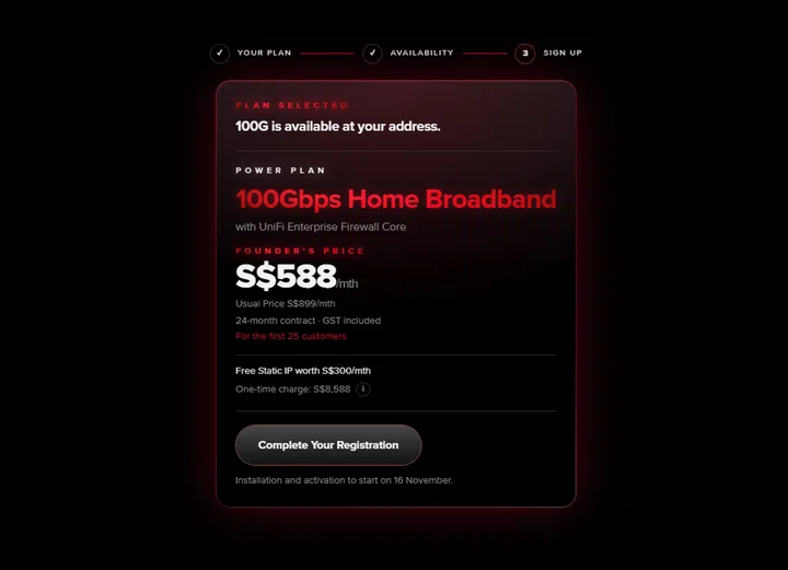 ViewQwest 100Gbps home fibre broadband plan