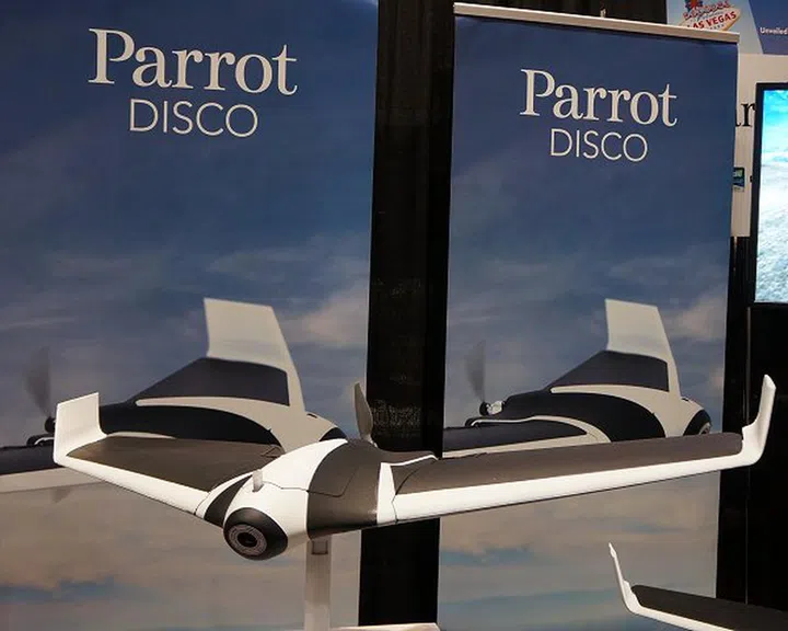 The upcoming Parrot Disco fixed-wing drone. Though no price and availability has been set, it might go for up to US$700, but that's a wild guess from the reps at the show.