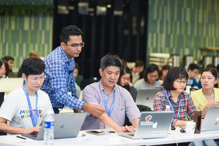Participants in the Machine Learning Bootcamp. This global series was piloted in Singapore, and Google looks forward to training another 800 developers here by the end of this year. (Image source: Google)