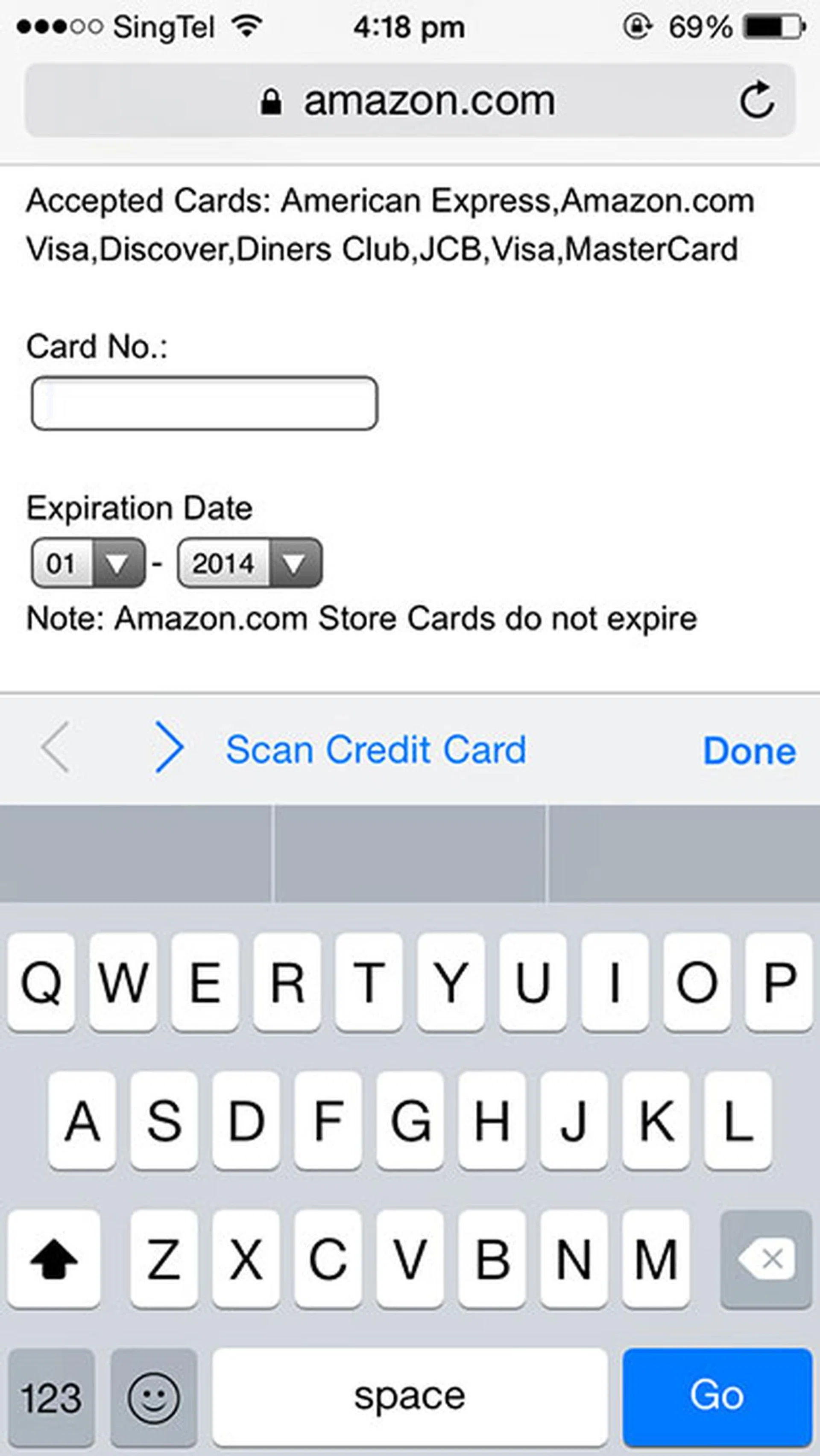 Why bother typing it in manually when the camera can capture and enter it for you?
