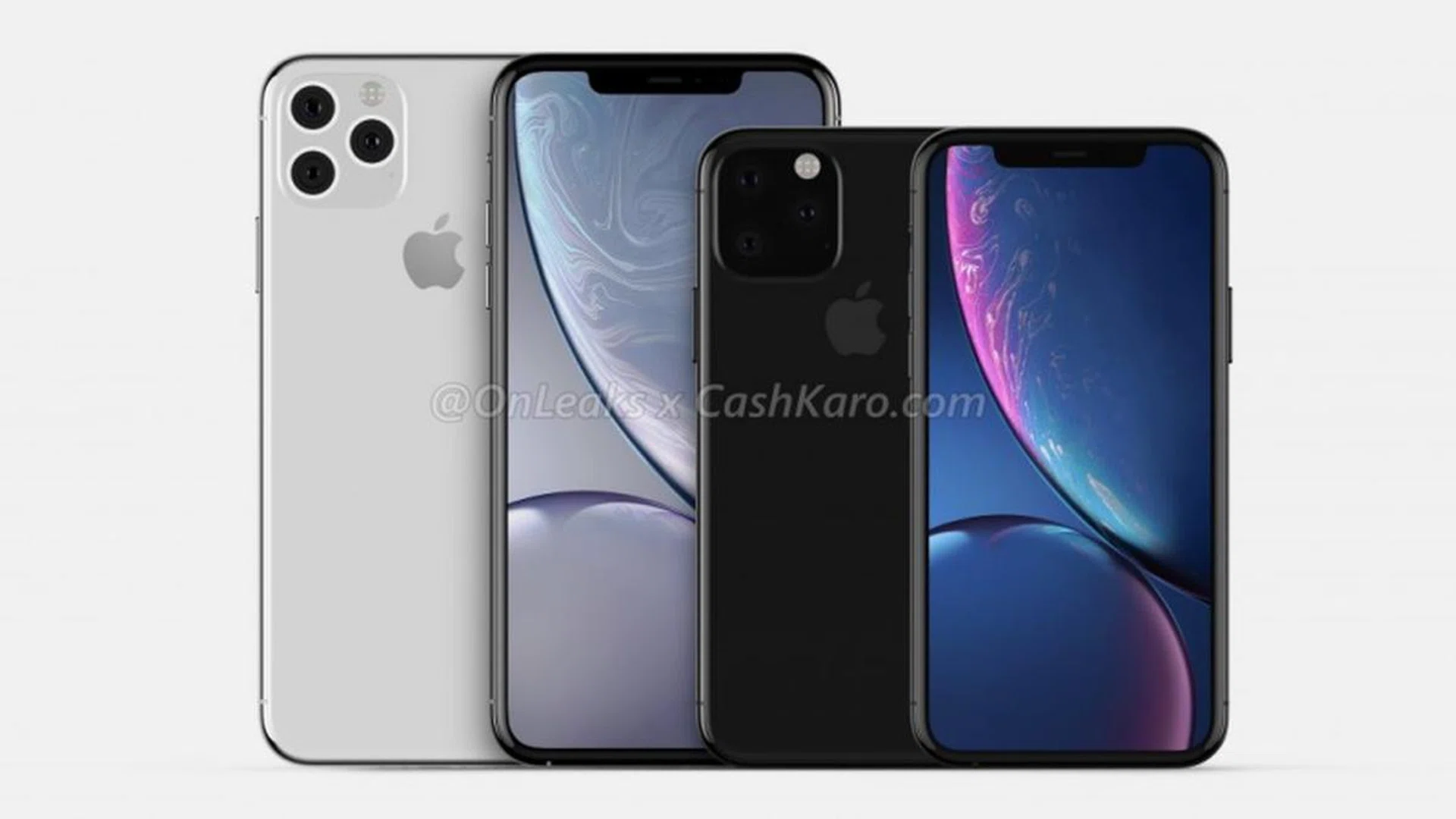 Feast your eyes on these renders. The iPhone 11 Pro (left) and iPhone 11 Pro Max (right)