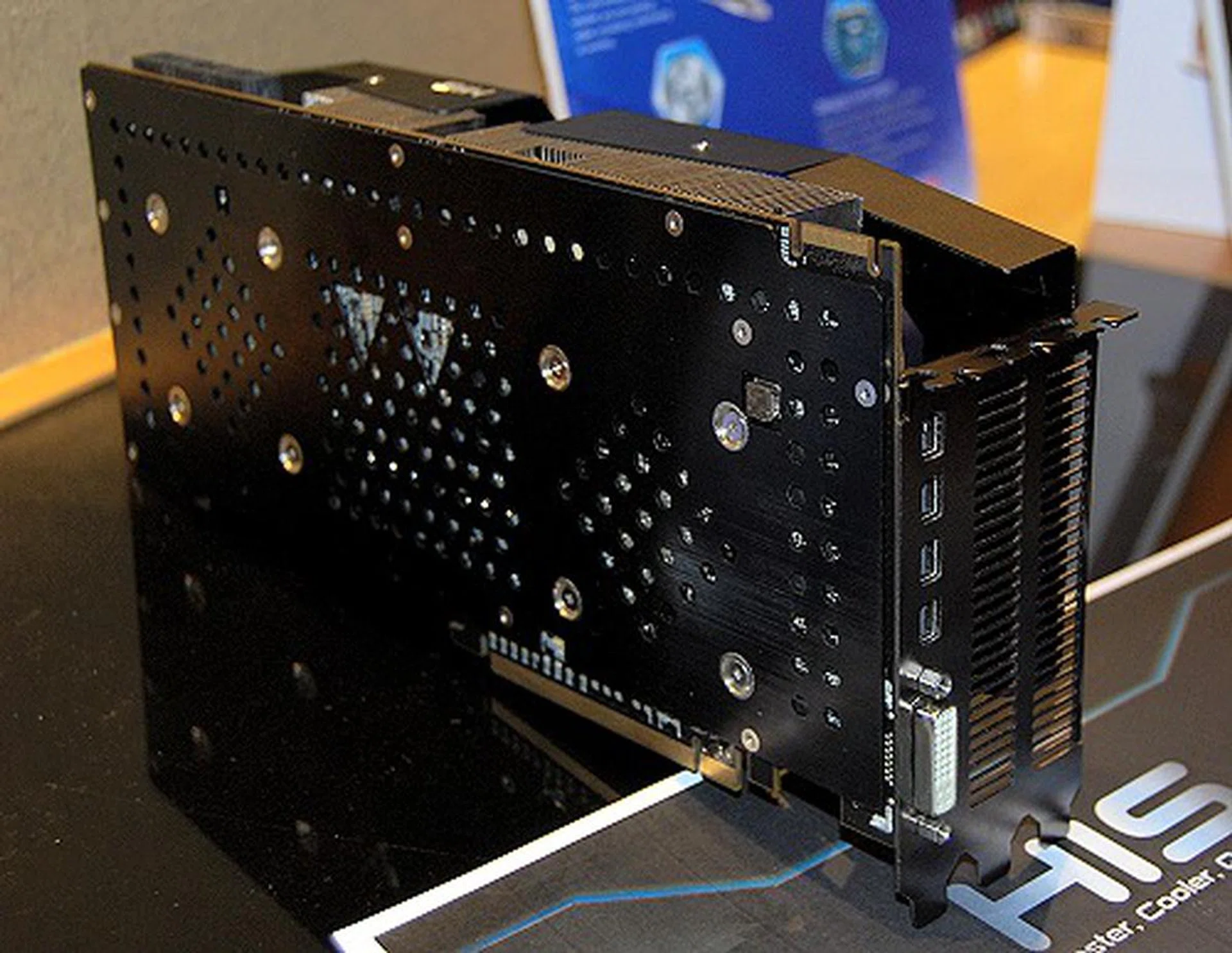 A huge rear back plate provides protection, strength and added cooling for this monster card.