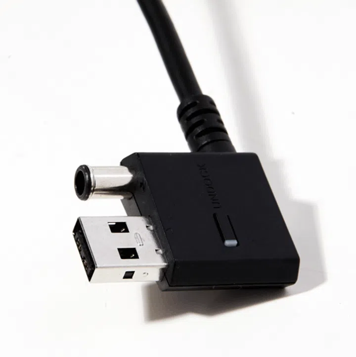 The Power Media Dock connects to the Vaio Z via a proprietary cable that provides power in addition to the USB-like connection and doesn't follow the Thunderbolt connector now typified with a Mini DisplayPort.