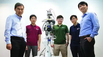 The NUS research team behind the novel research, led by Assistant Professor Harold Soh (left) and Assistant Professor Benjamin Tee (right). (Photo: NUS)