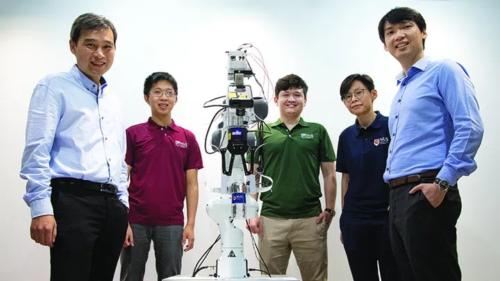 The NUS research team behind the novel research, led by Assistant Professor Harold Soh (left) and Assistant Professor Benjamin Tee (right). (Photo: NUS)