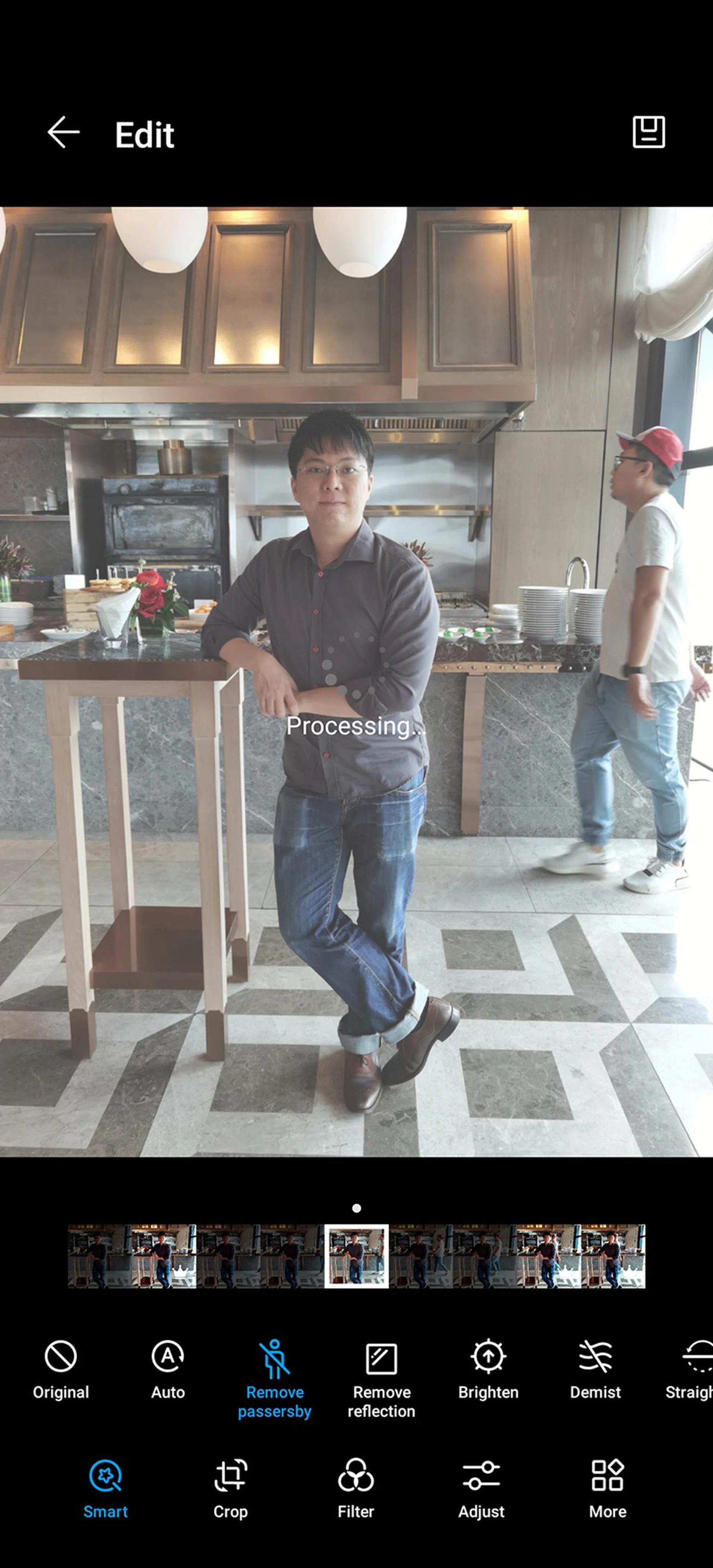 Processing the image.