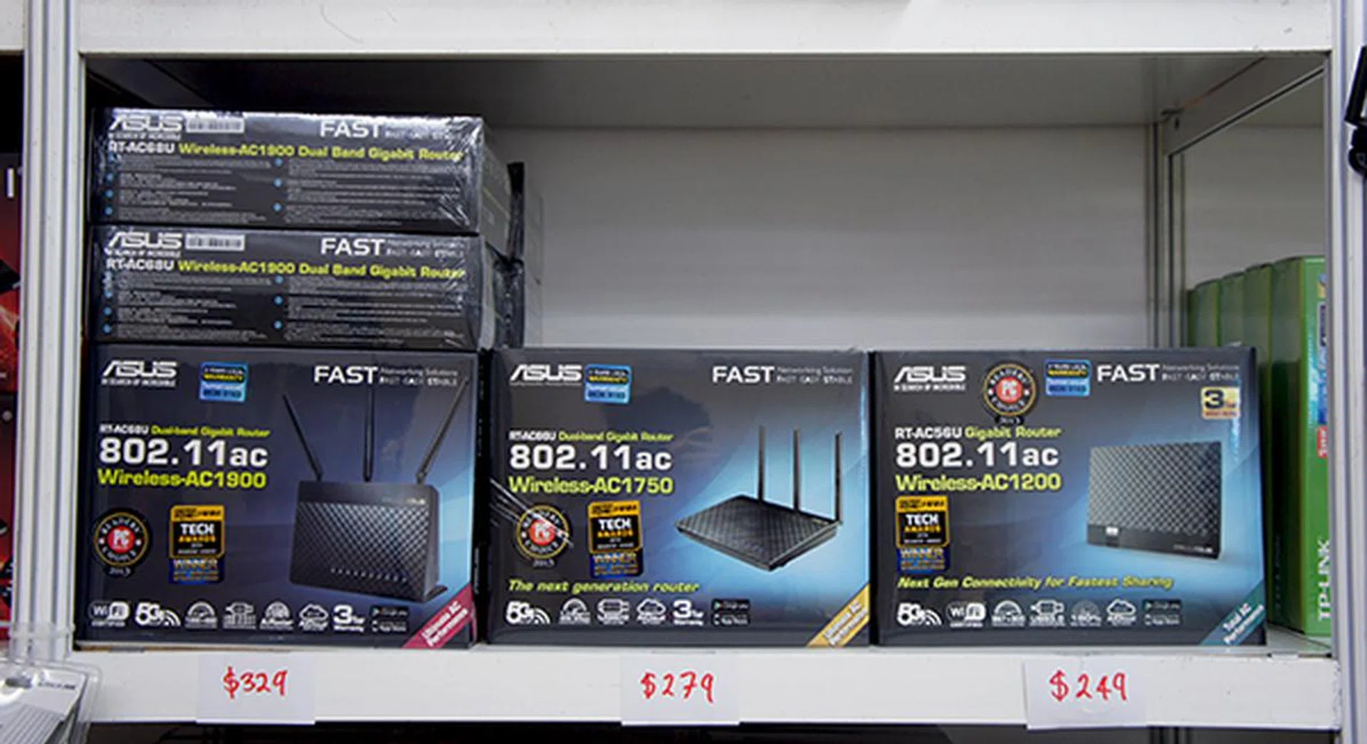 The flagship RT-AC68U router is going for $329, which represents savings of around $30. However, if that is overkill, you can also consider the RT-AC66U or RT-AC56U.